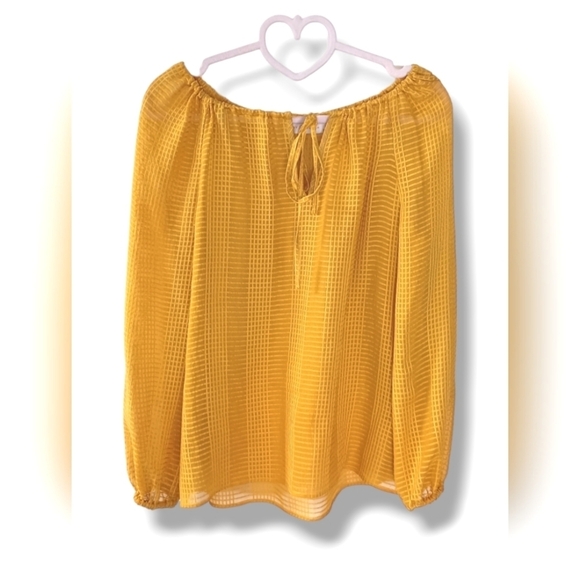 Tory Burch Natalie Grid-texture Georgette Blouse Size XS - Picture 7 of 9